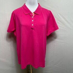 J.CREW Women's Polo Shirt Pink Preppy Size‎ XL